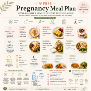 Free Pregnancy Meal Plan: Simple, Balanced & Realistic Nutrition During Pregnancy