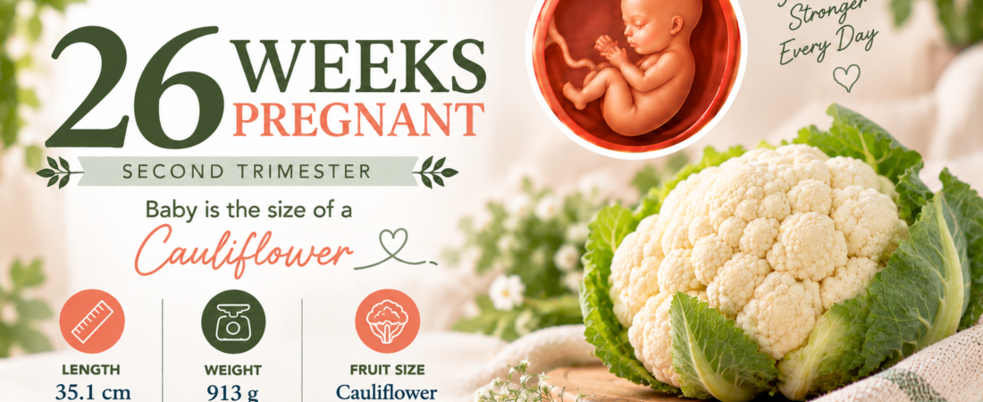26 Weeks Pregnant: Baby Is the Size of a Cauliflower
