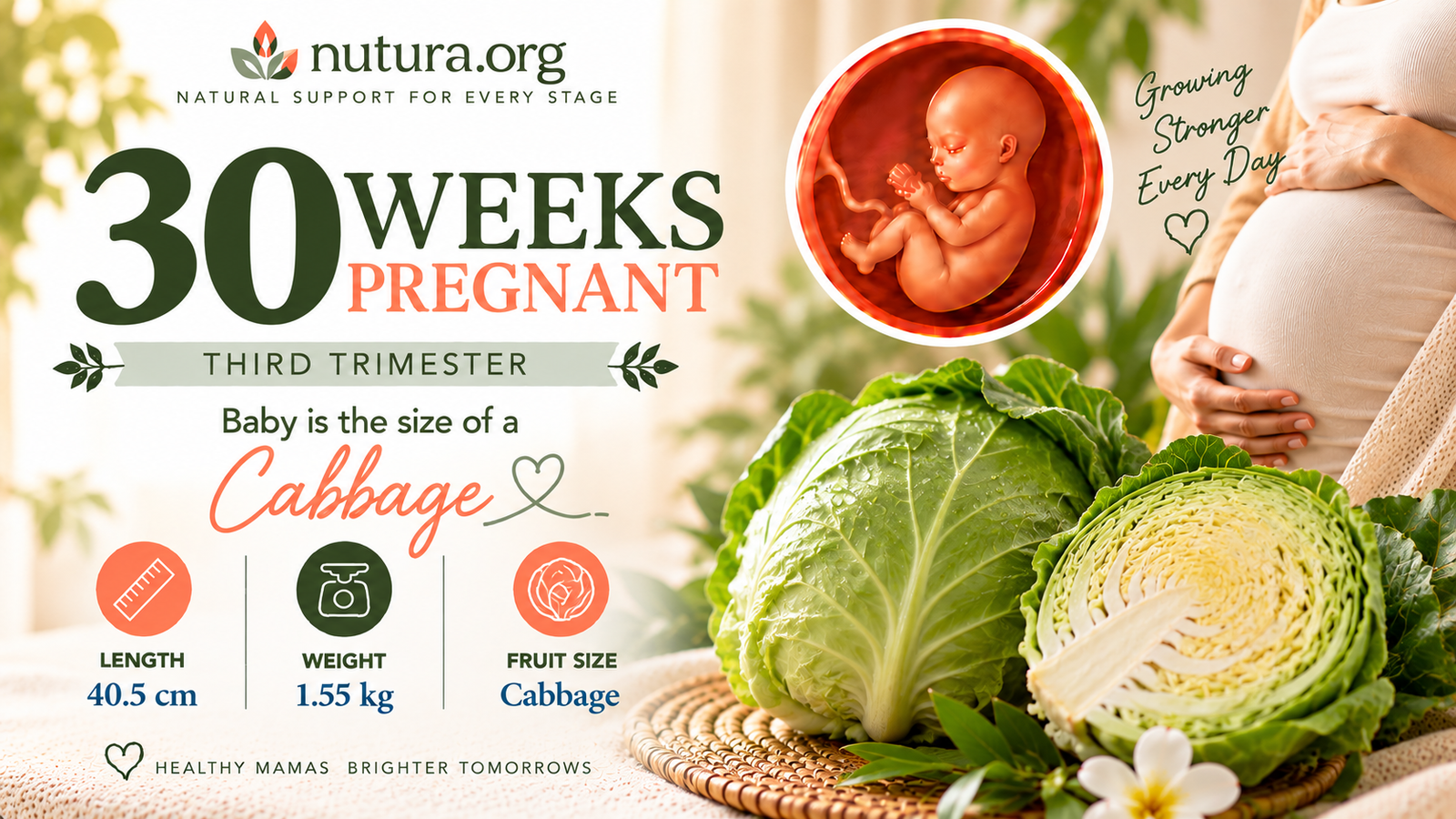 30 Weeks Pregnant: Ten Weeks to Go and Your Baby Is Getting Heavy | Nutura Mauritius